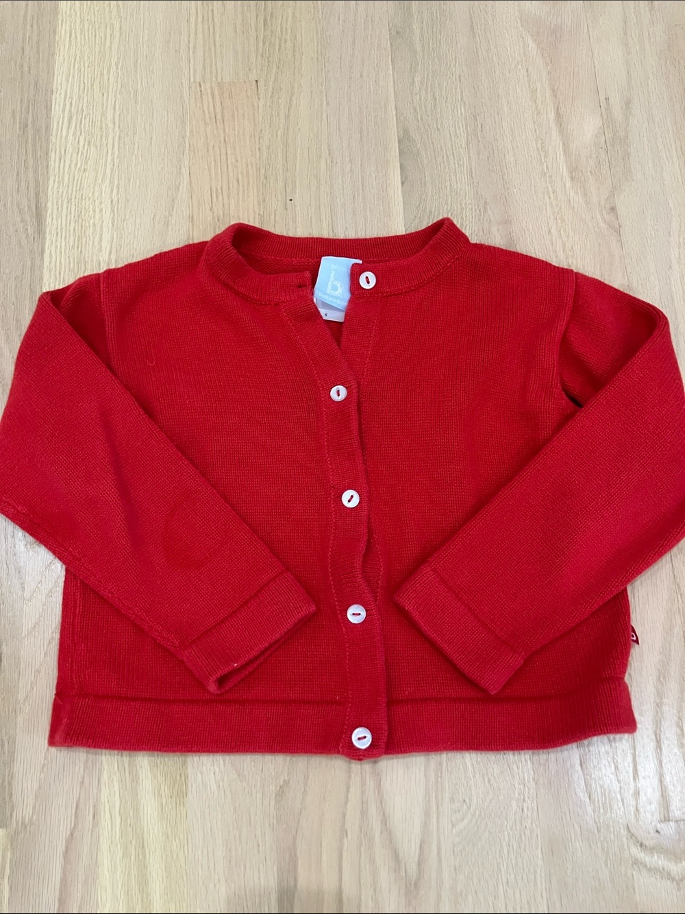 Girl’s Bella bliss red knit heart cardigan sz 6